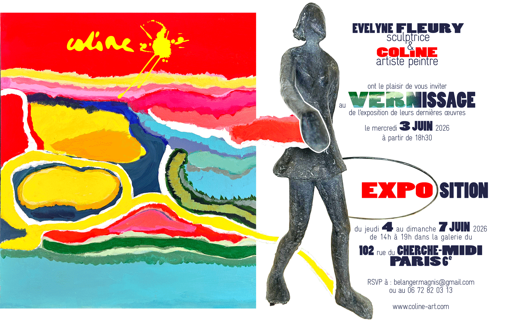 Exposition + vernissage, rue du Cherche-Midi, Paris 6e